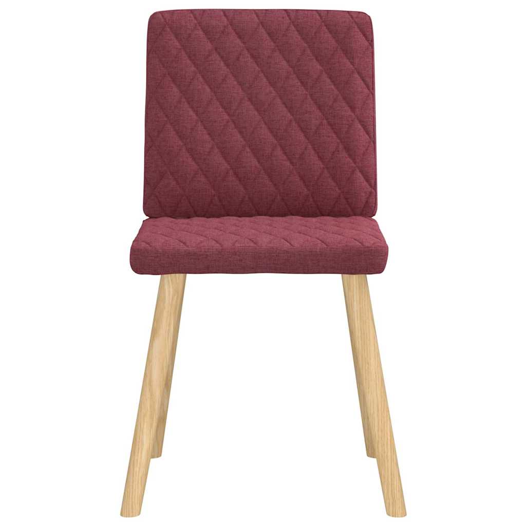 Dining chairs set of 6 burgundy red fabric