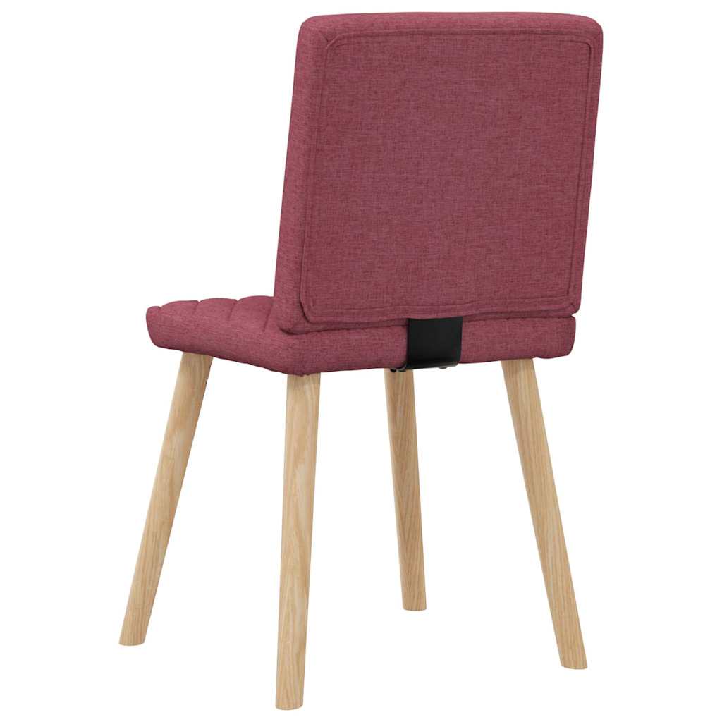 Dining chairs set of 6 burgundy red fabric