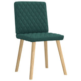 Dining chairs set of 6 dark green fabric