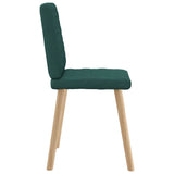 Dining chairs set of 6 dark green fabric