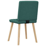 Dining chairs set of 6 dark green fabric