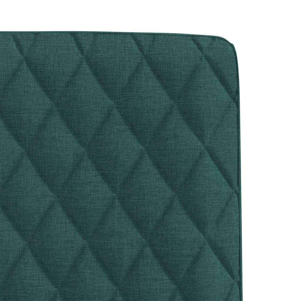 Dining chairs set of 6 dark green fabric