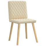 Dining chairs set of 6 cream fabric