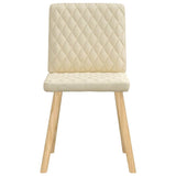 Dining chairs set of 6 cream fabric