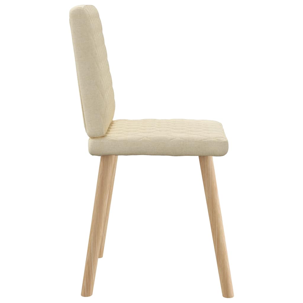 Dining chairs set of 6 cream fabric