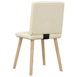 Dining chairs set of 6 cream fabric