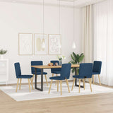 Dining chairs set of 6 blue fabric