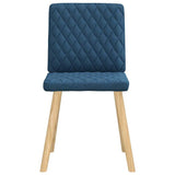 Dining chairs set of 6 blue fabric