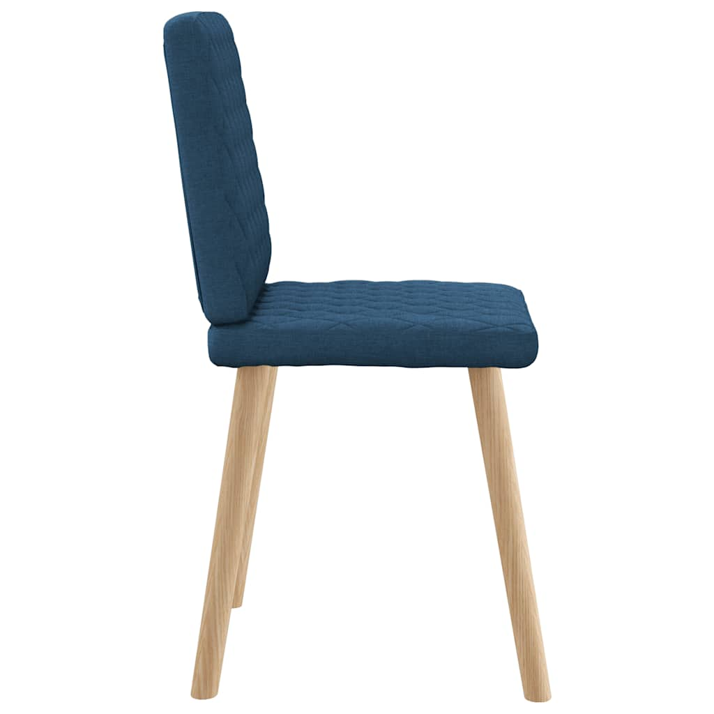 Dining chairs set of 6 blue fabric