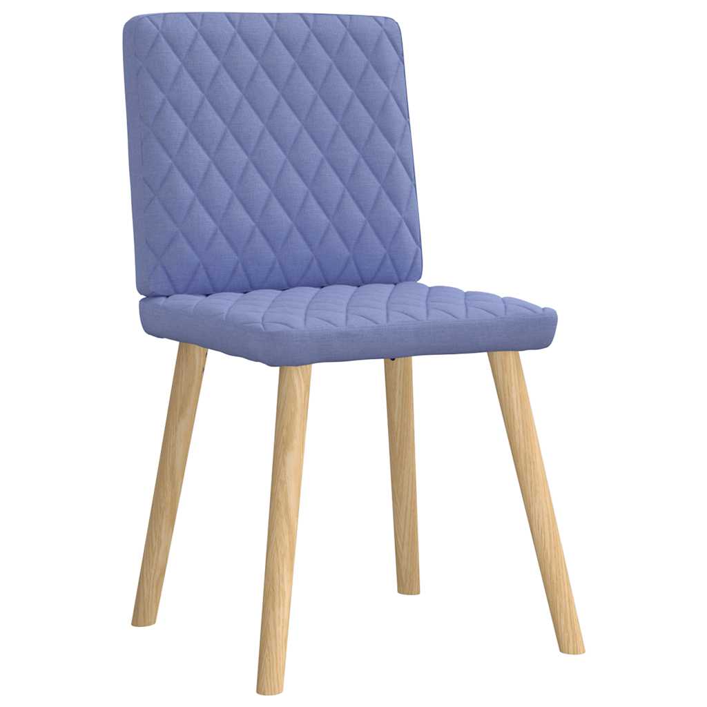 Dining chairs set of 6 blue denim fabric