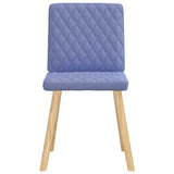 Dining chairs set of 6 blue denim fabric