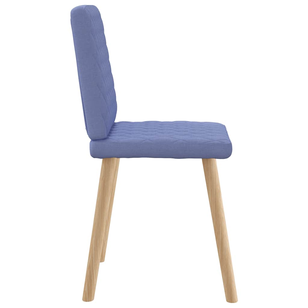 Dining chairs set of 6 blue denim fabric