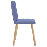 Dining chairs set of 6 blue denim fabric