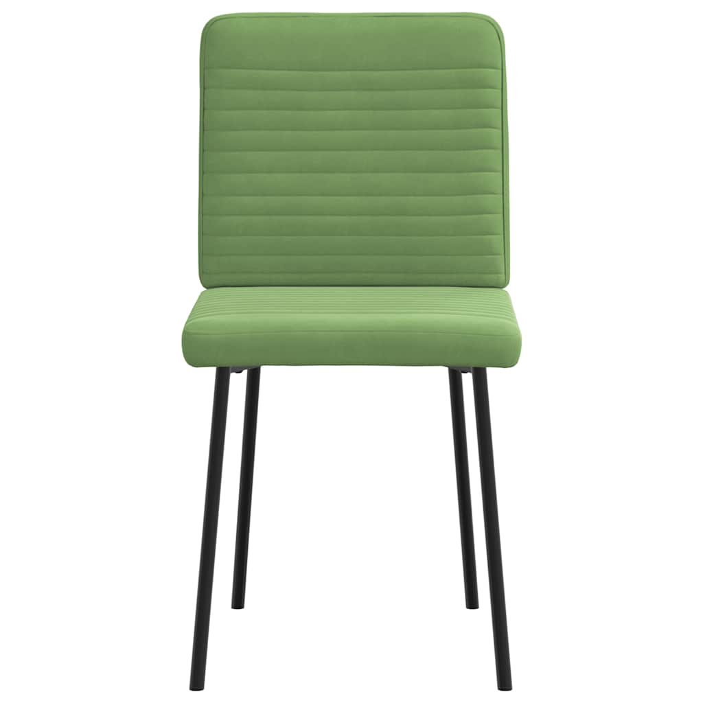 Chaises à manger lot de 6 vert clair velours