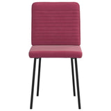 Chaises à manger lot de 6 rouge bordeaux velours