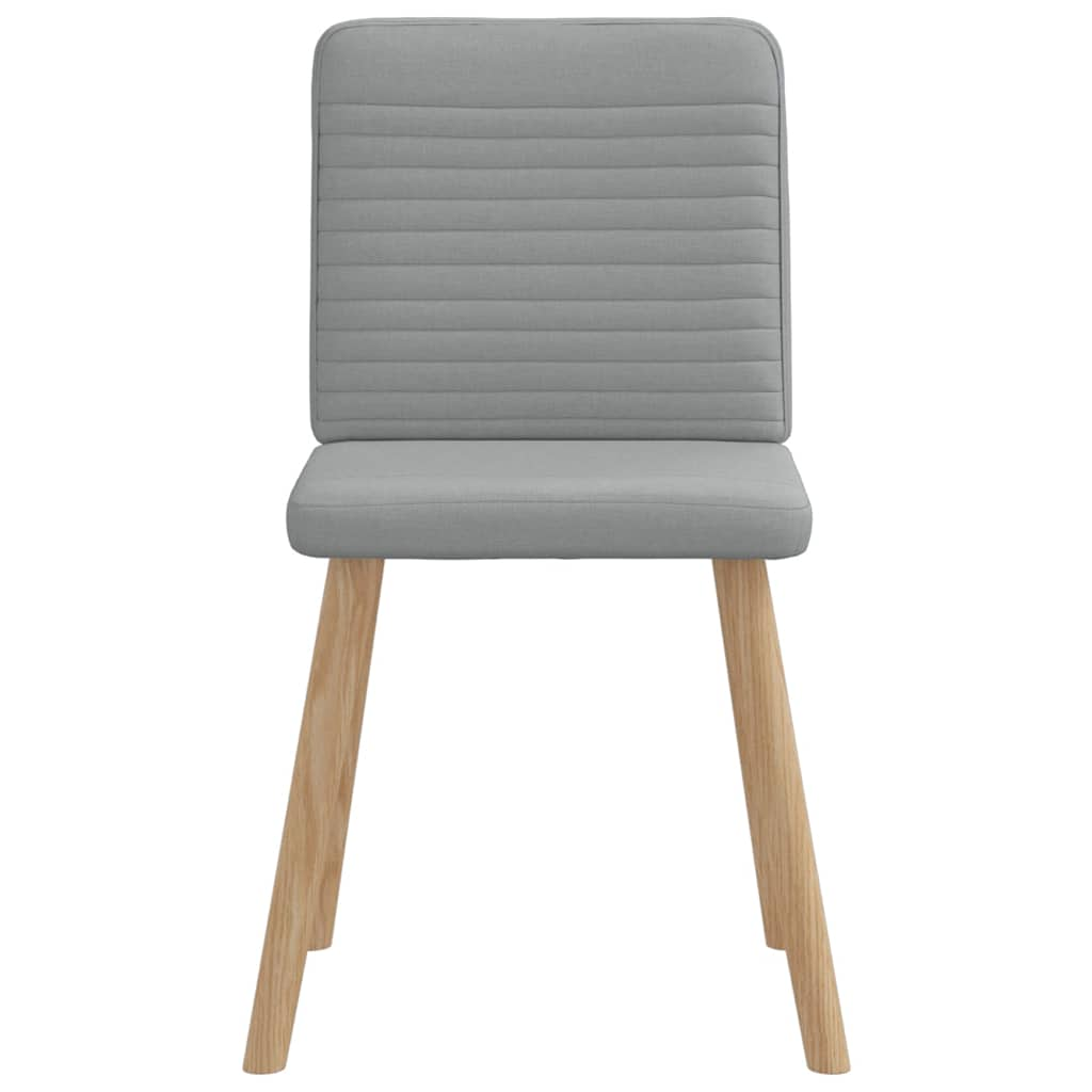 Chaises à manger lot de 6 gris clair tissu