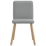 Chaises à manger lot de 6 gris clair tissu