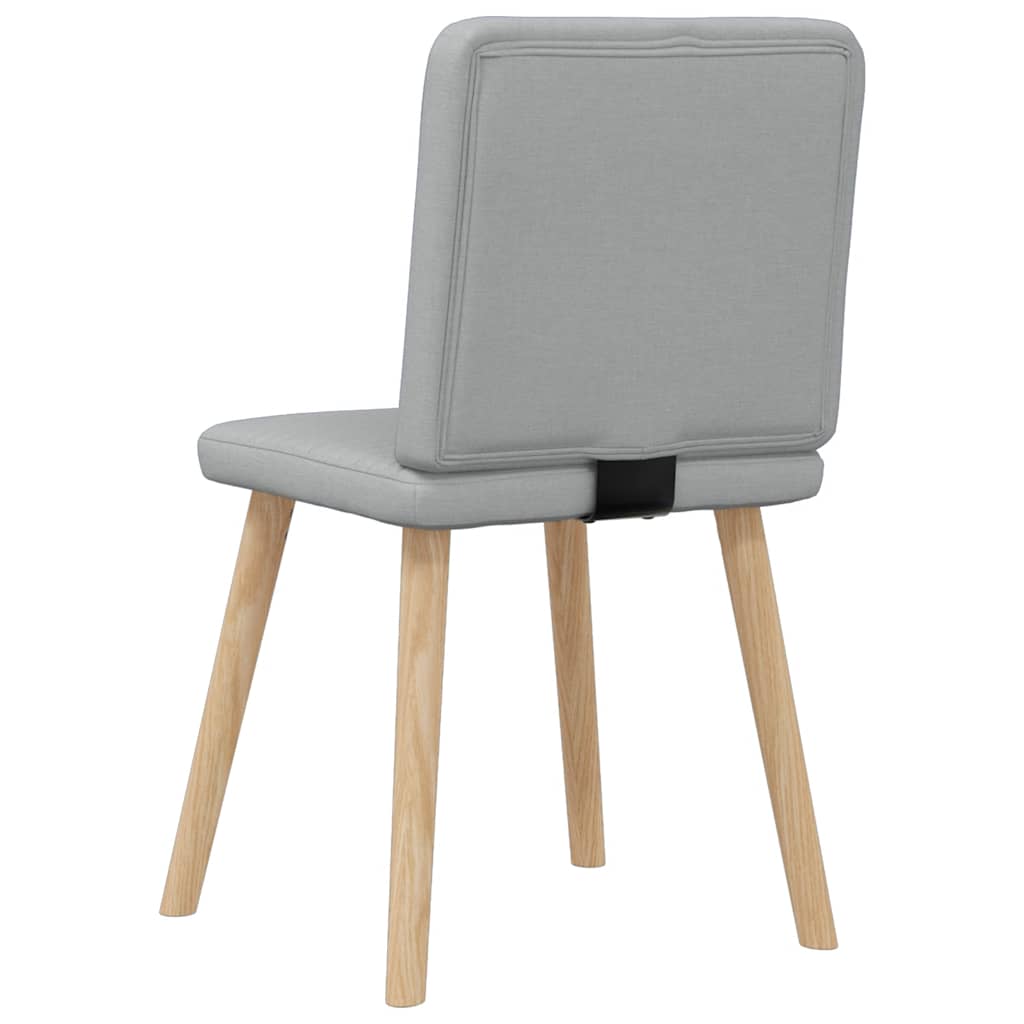 Chaises à manger lot de 6 gris clair tissu