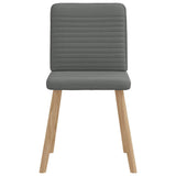 Chaises à manger lot de 6 gris foncé tissu