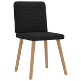 Chaises à manger lot de 6 noir tissu