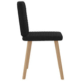 Chaises à manger lot de 6 noir tissu