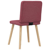 Chaises à manger lot de 6 rouge bordeaux tissu