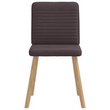 Chaises à manger lot de 6 marron foncé tissu