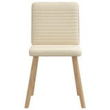 Chaises à manger lot de 6 crème tissu