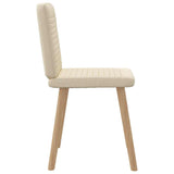 Chaises à manger lot de 6 crème tissu