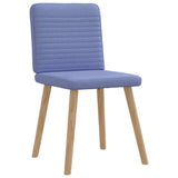 Chaises à manger lot de 6 bleu jean tissu