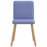 Chaises à manger lot de 6 bleu jean tissu