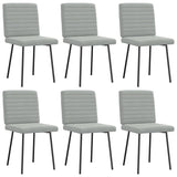 Chaises à manger lot de 6 gris clair velours