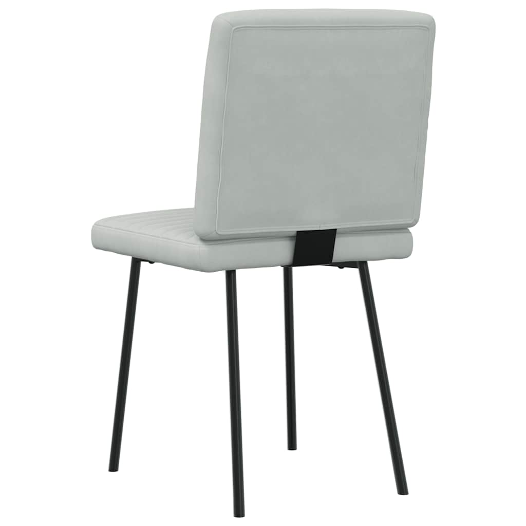 Chaises à manger lot de 6 gris clair velours