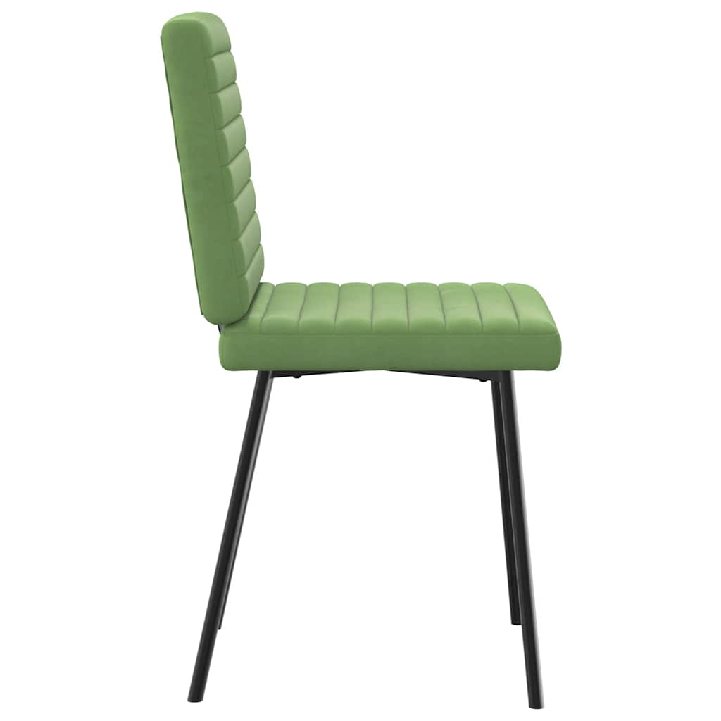 Chaises à manger lot de 6 vert clair velours