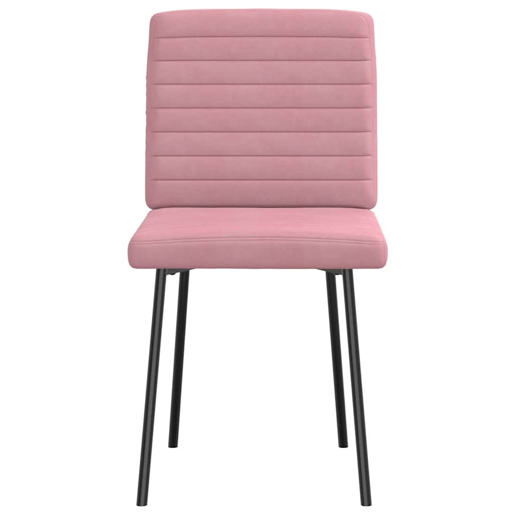 Dining chairs set of 6 pink velvet