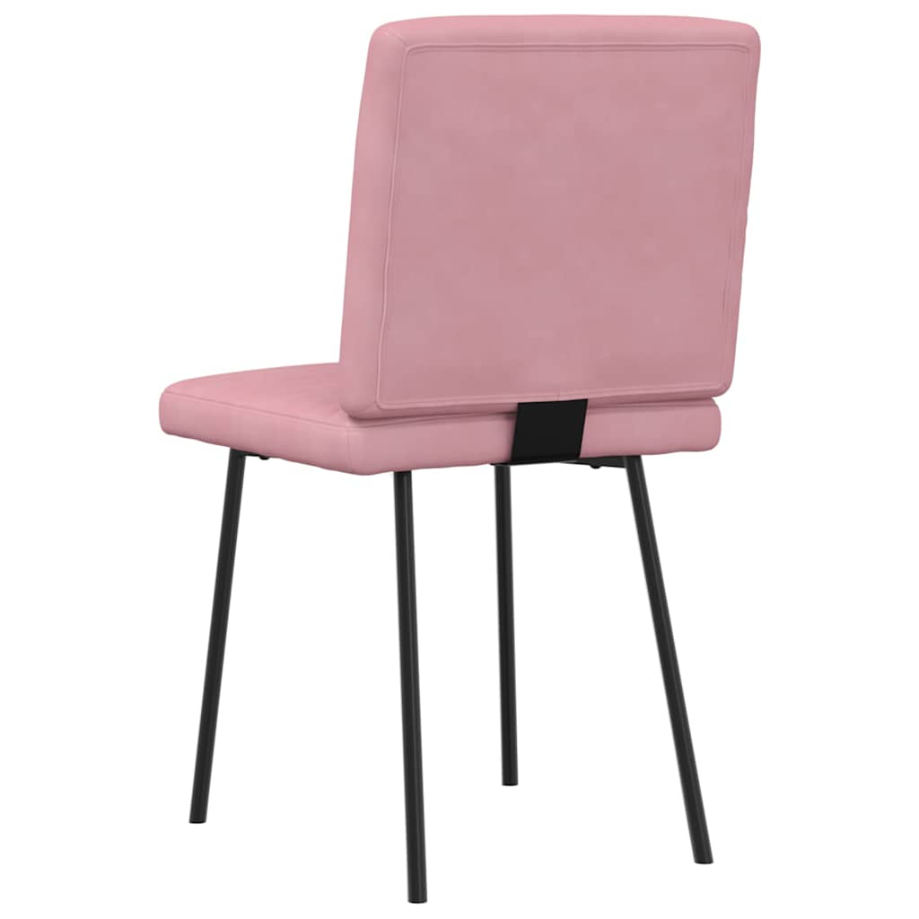 Dining chairs set of 6 pink velvet