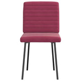 Dining chairs set of 6 burgundy red velvet