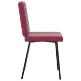 Dining chairs set of 6 burgundy red velvet