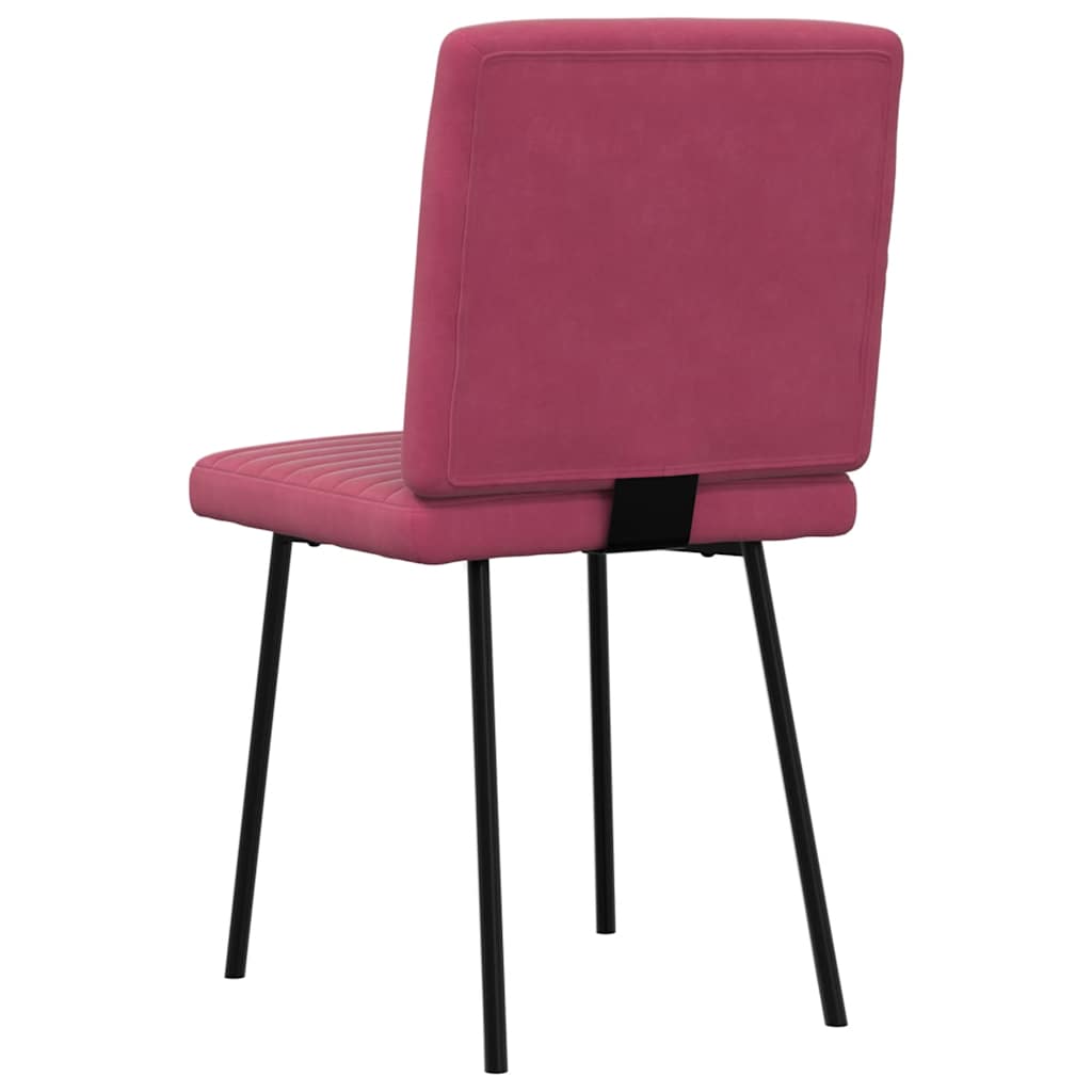 Dining chairs set of 6 burgundy red velvet