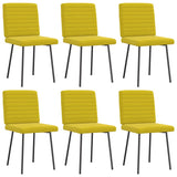 Dining chairs set of 6 yellow velvet