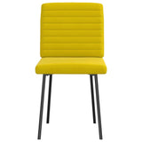 Dining chairs set of 6 yellow velvet