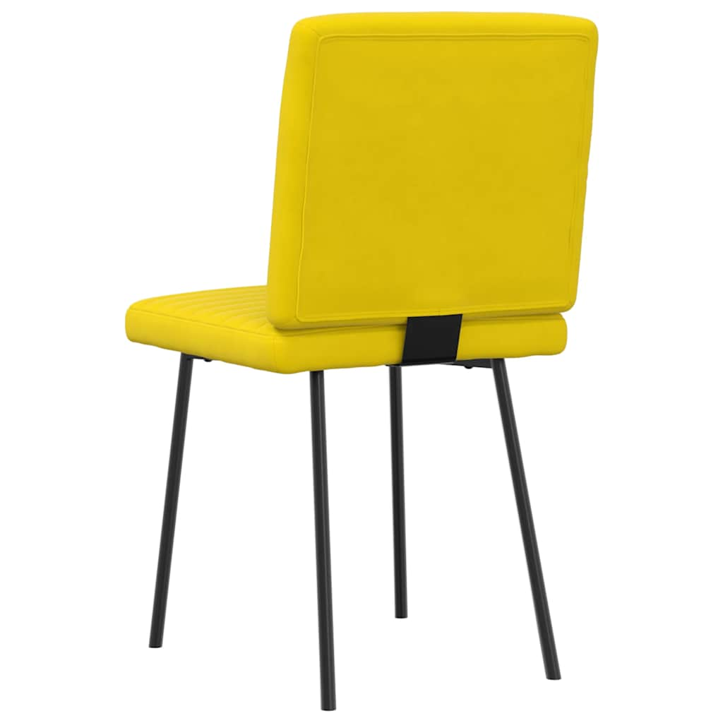 Dining chairs set of 6 yellow velvet