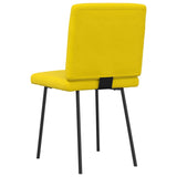 Dining chairs set of 6 yellow velvet