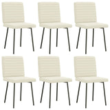 Dining chairs set of 6 cream velvet