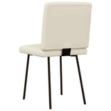 Dining chairs set of 6 cream faux leather