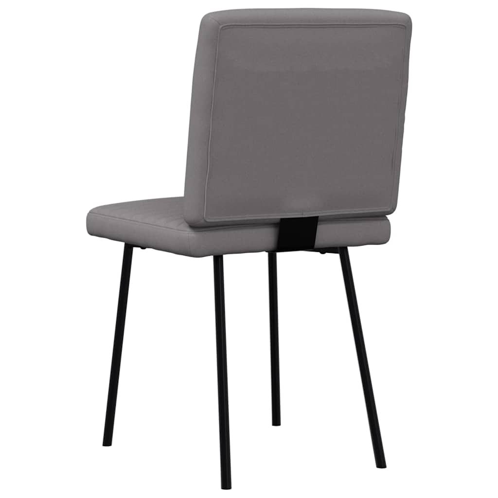 Dining chairs set of 6 gray faux leather