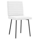 Dining chairs set of 6 white faux leather