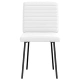 Dining chairs set of 6 white faux leather