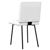 Dining chairs set of 6 white faux leather