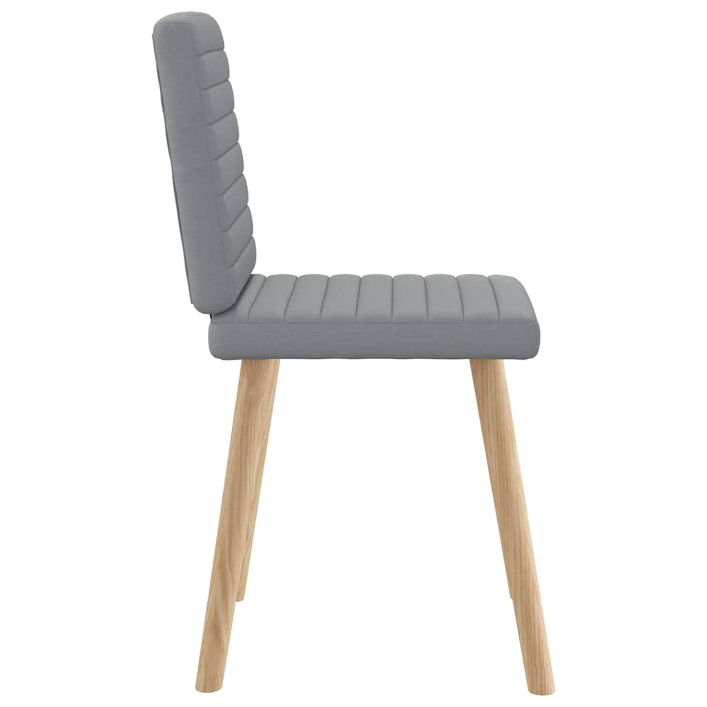 Chaises à manger lot de 6 gris clair tissu